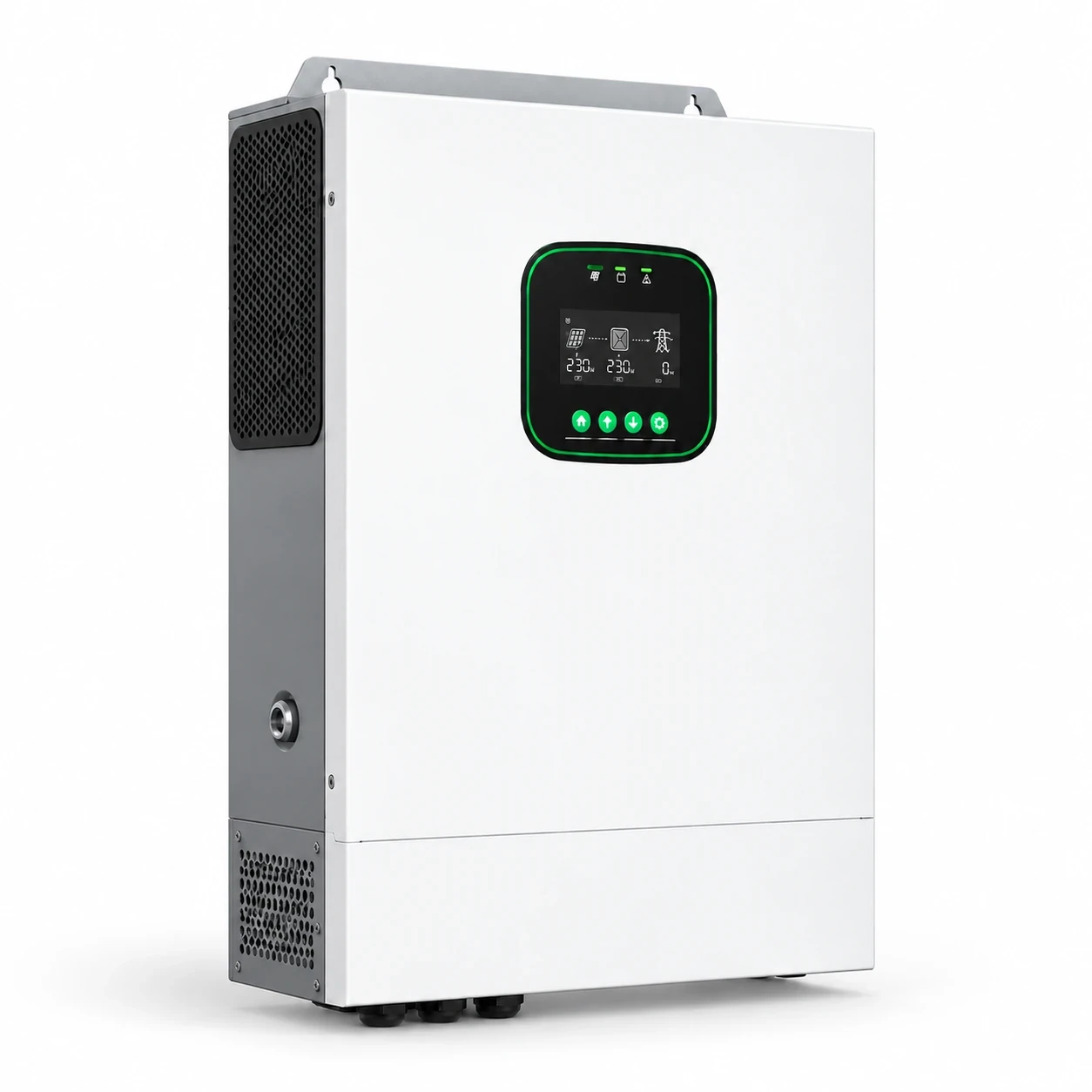 6.2 kW hybrid storage inverter on a white background, front three-quarter view